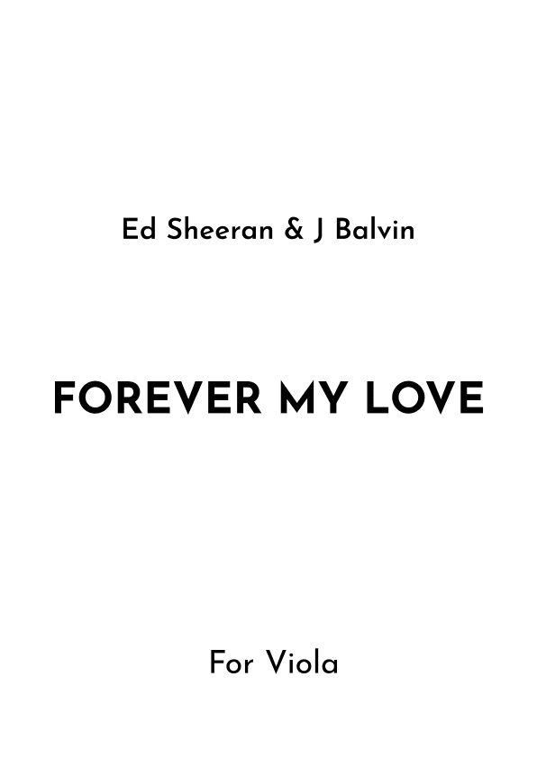 Forever My Love (arr. Jireh J.)