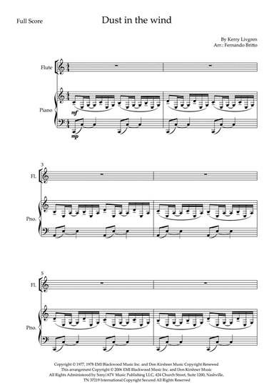 Dust In The Wind (arr. Fernando Britto)