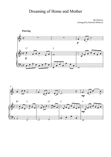 Dreaming of Home and Mother (arr. Kaiserin Rebecca)