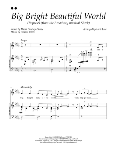 Big Bright Beautiful World (reprise) (arr. Lorie Line)