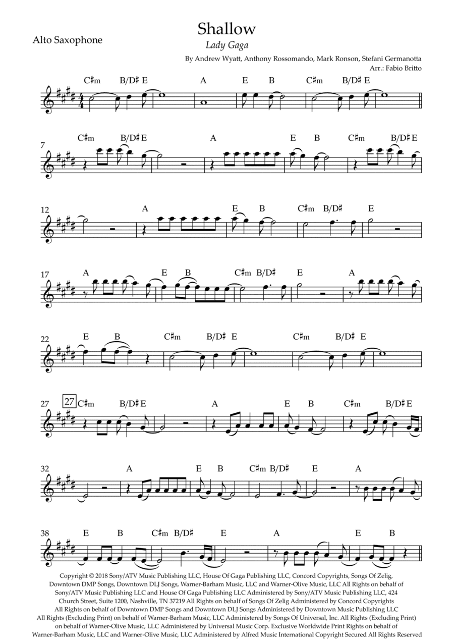 Shallow (arr. Fabio Britto)