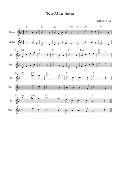 I Would be True / 'Ku Mau Setia (arr. Angie Wiranata)