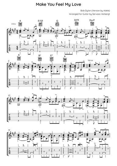 Make You Feel My Love (arr. Servaas Verbergt)