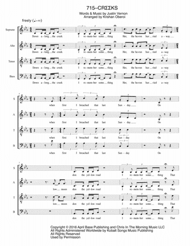 715 - Creeks (arr. Krishan Oberoi)