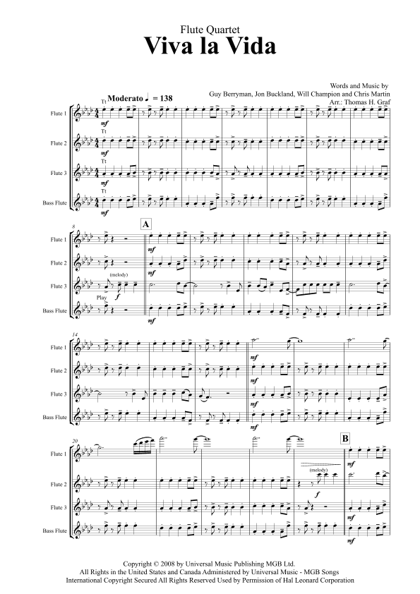 Viva La Vida (arr. Thomas Graf)