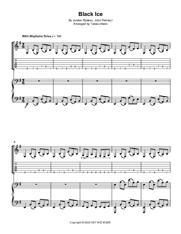 Black Ice (arr. Tunescribers)