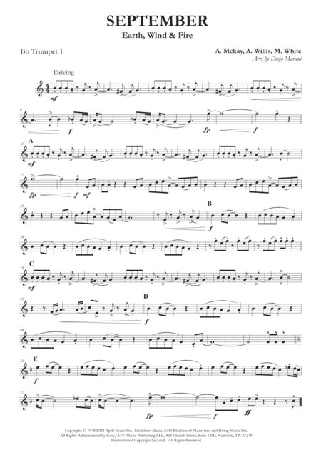 September (arr. Diego Marani)