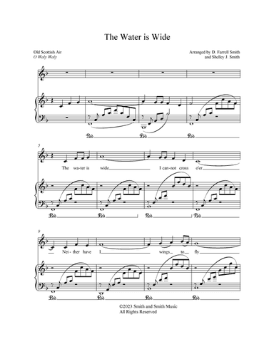 The Water is Wide Medium High (arr. D. Farrell Smith and Shelley J. Smith)