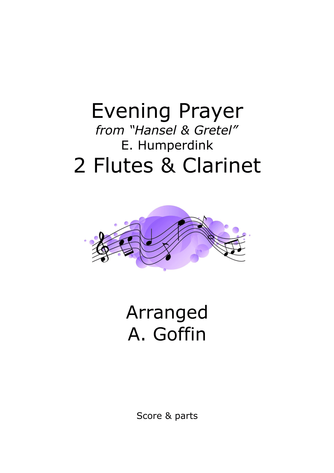Evening Prayer woodwind trio (arr. Alison Goffin)