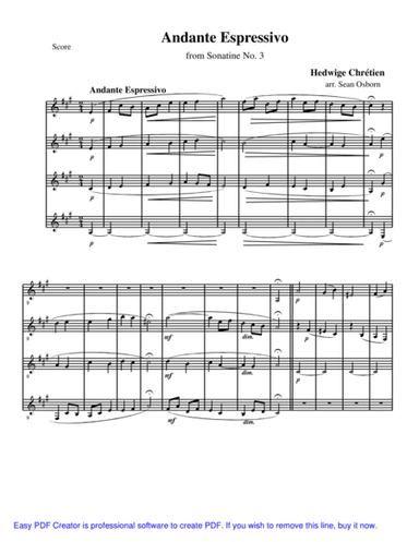 Andante Espressivo, from Sonatine No. 3 (arr. Sean Osborn)