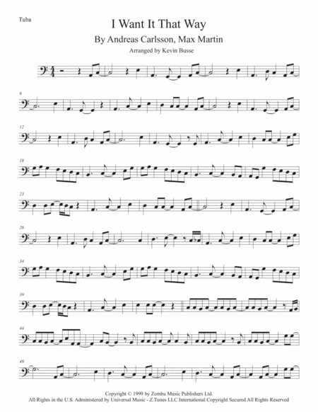 I Want It That Way (arr. Kevin Busse)