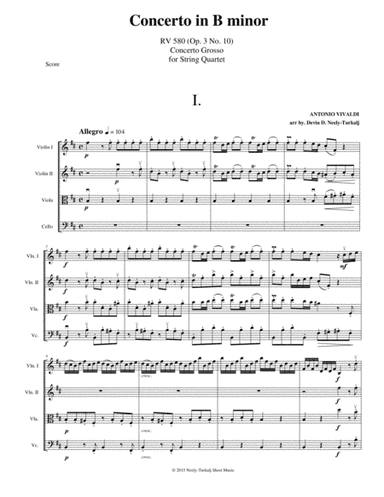 Concerto in B minor (Concerto Grosso) (arr. Devin Neely-Turkalj)