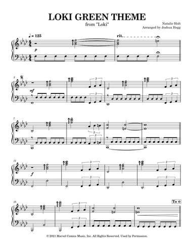 Loki Green Theme (arr. Joshua Hegg)