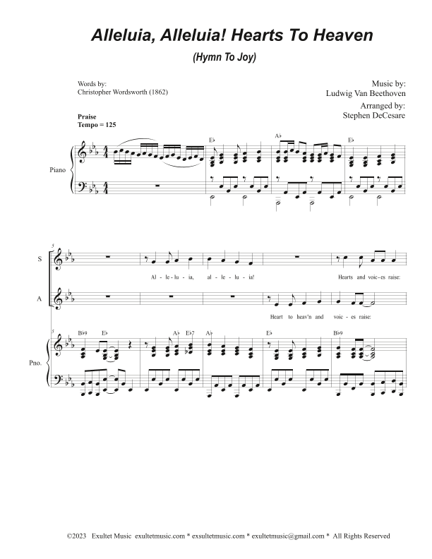 Alleluia, Alleluia! Hearts To Heaven (SAB) (arr. Stephen DeCesare)