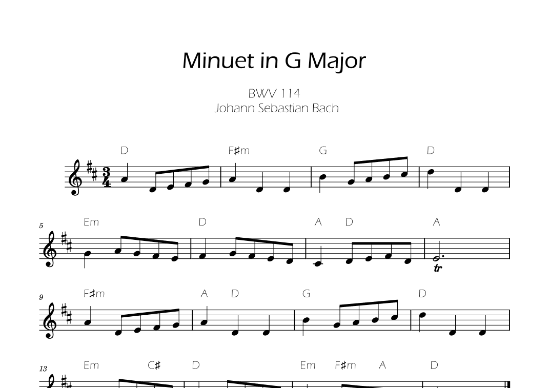 Bach Minuet in G major for French Horn F (arr. Ygor Nunes)