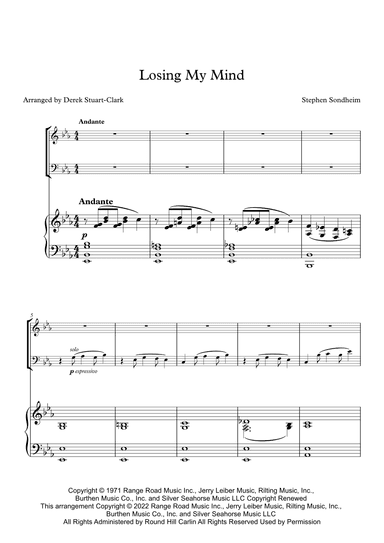 Losing My Mind (arr. Derek STUART-CLARK)