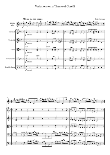 Variations on a Theme of Corelli (arr. A.G.)