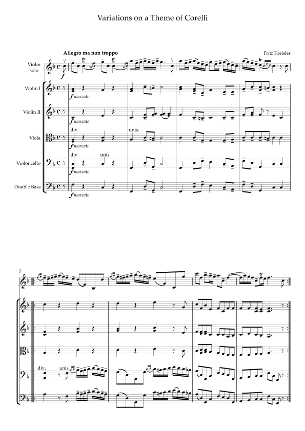 Variations on a Theme of Corelli (arr. A.G.)
