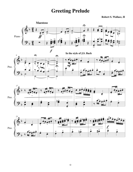 A Greeting Prelude
