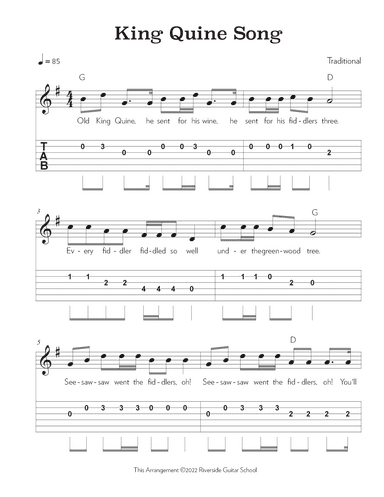 King Quine Song (arr. Riverside Guitar School)