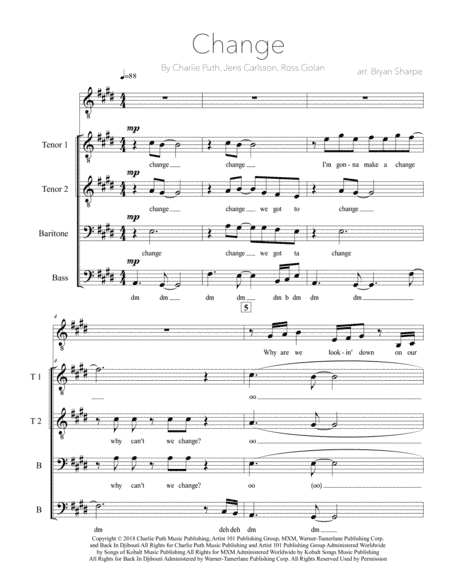 Change (arr. Bryan Sharpe)