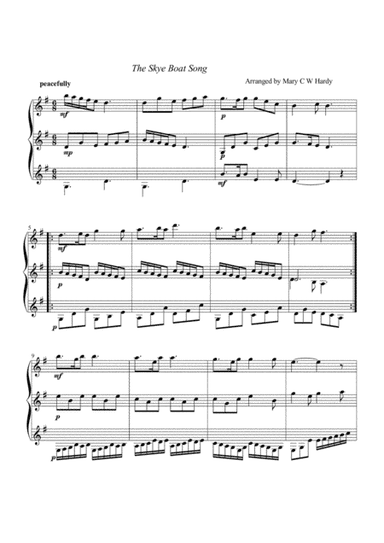 Skye Boat Song, for three guitars (arr. Mary C W Hardy)