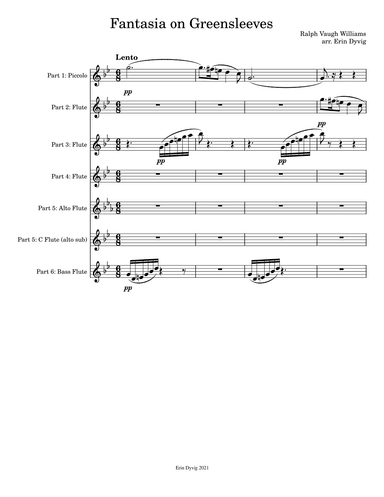 Fantasia on Greensleeves (arr. Erin Dyvig)