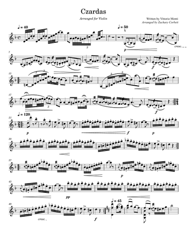 Czardas (arr. Zachary Corbett)