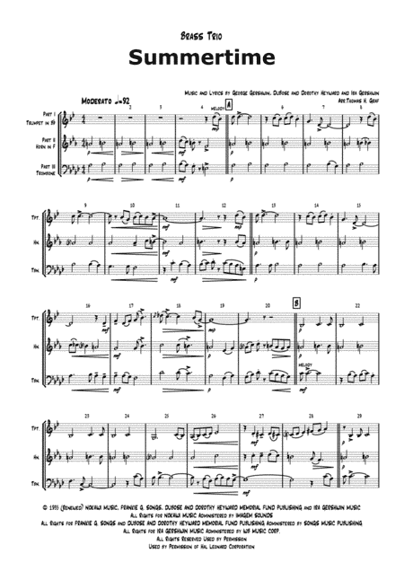 Summertime (arr. Thomas H. Graf)