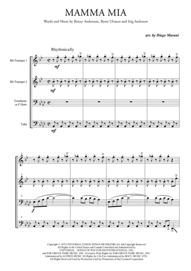 Mamma Mia (arr. Diego Marani)