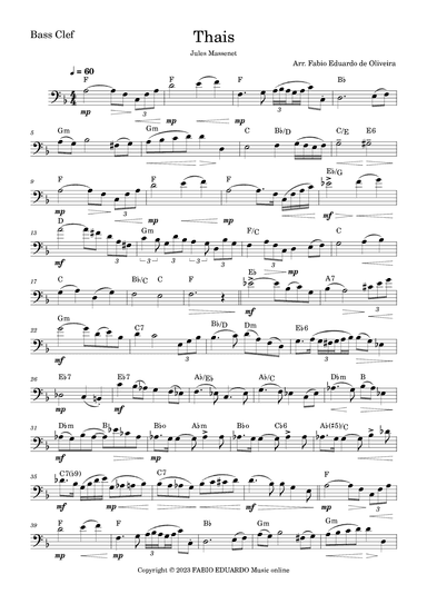 Thais (J. Massenet) (arr. Fabio Eduardo de Oliveira)