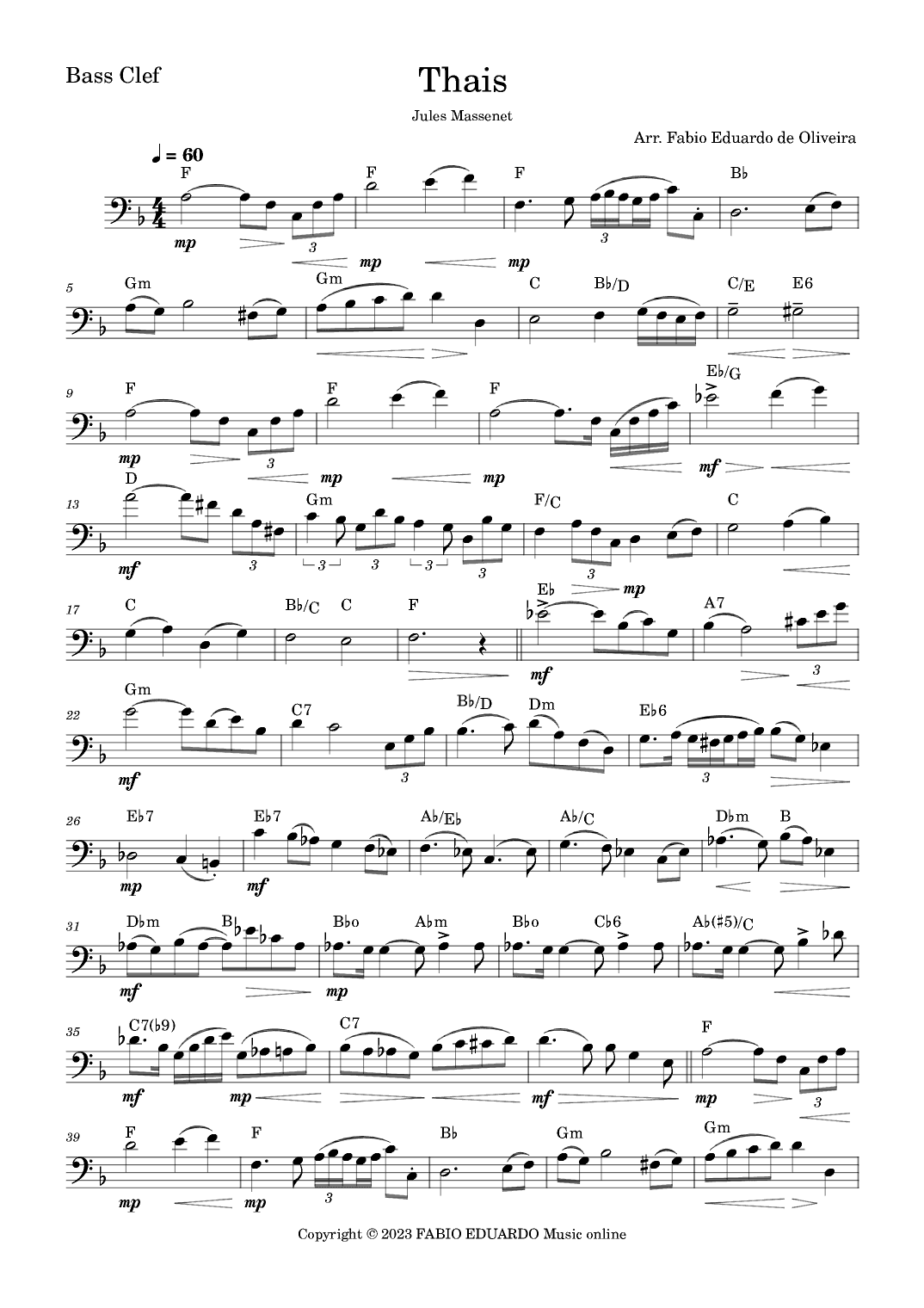 Thais (J. Massenet) (arr. Fabio Eduardo de Oliveira)