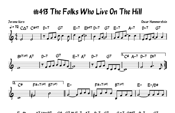 The Folks Who Live On The Hill (arr. John Fries)