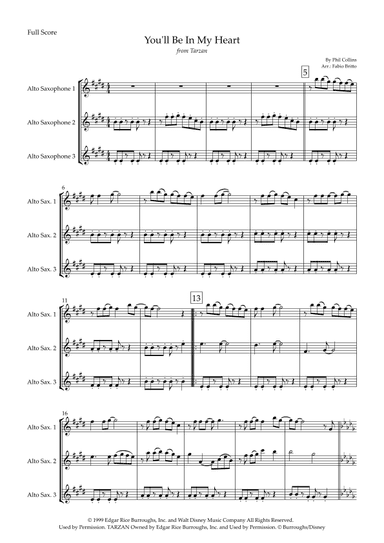 You'll Be In My Heart (arr. Fabio Britto)