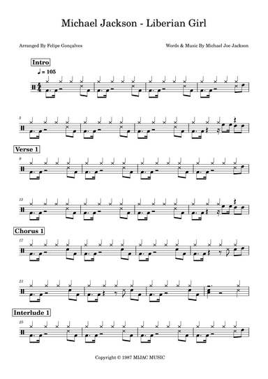 Liberian Girl (arr. Felipe Gonçalves)