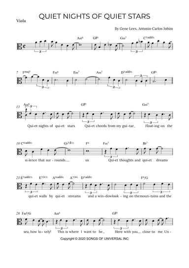 Quiet Nights Of Quiet Stars (arr. Alex Nunes Rodrigues)
