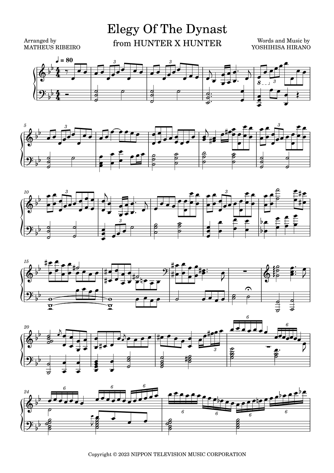 Elegy Of The Dynast (arr. Matheus Ribeiro)