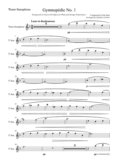 Gymnopédie No. 1 (arr. Zachary Corbett)