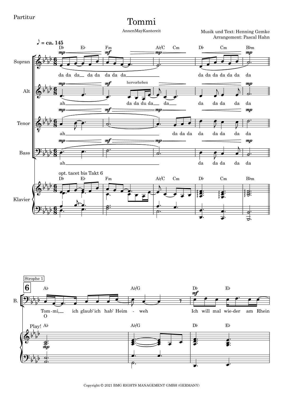 Tommi (arr. Pascal Hahn)