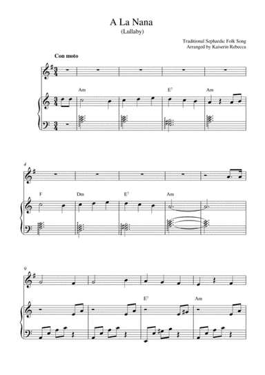 A La Nana (Lullaby) (arr. Kaiserin Rebecca)