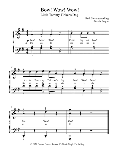 Bow! Wow! Wow! (Bow Wow Wow, Little Tommy Tinker's Dog)