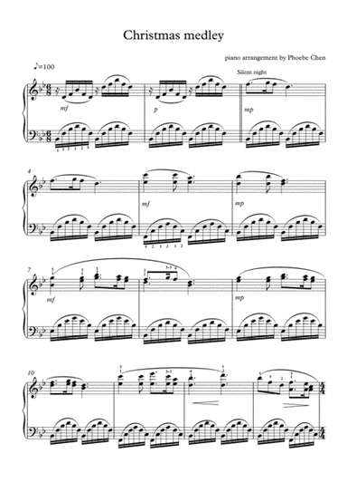 Christmas medley (piano solo) (arr. Phoebe Chen)
