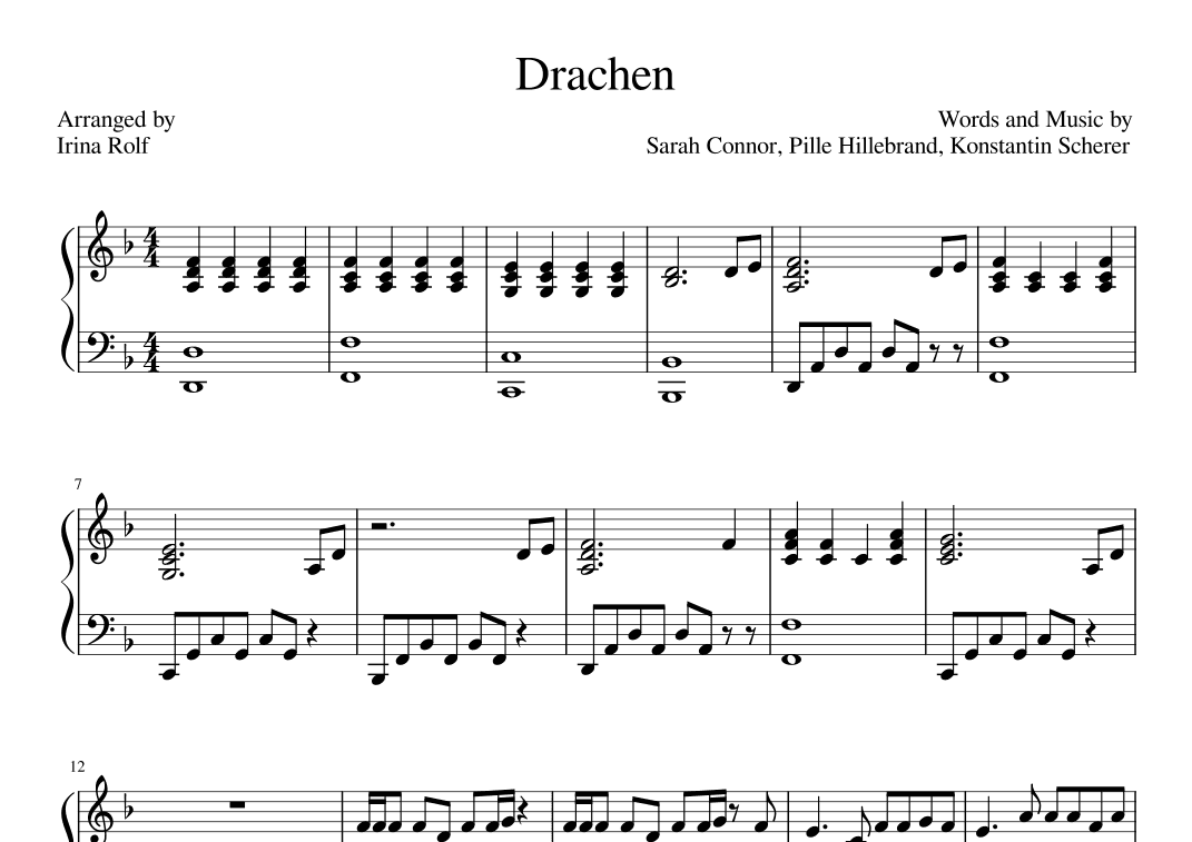 Drachen (arr. Irina Rolf)