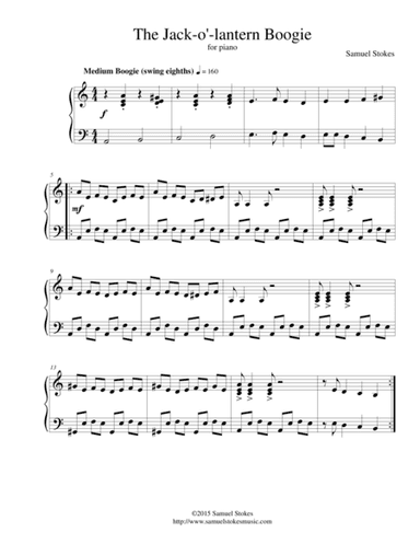 The Jack-o'-lantern Boogie - for piano