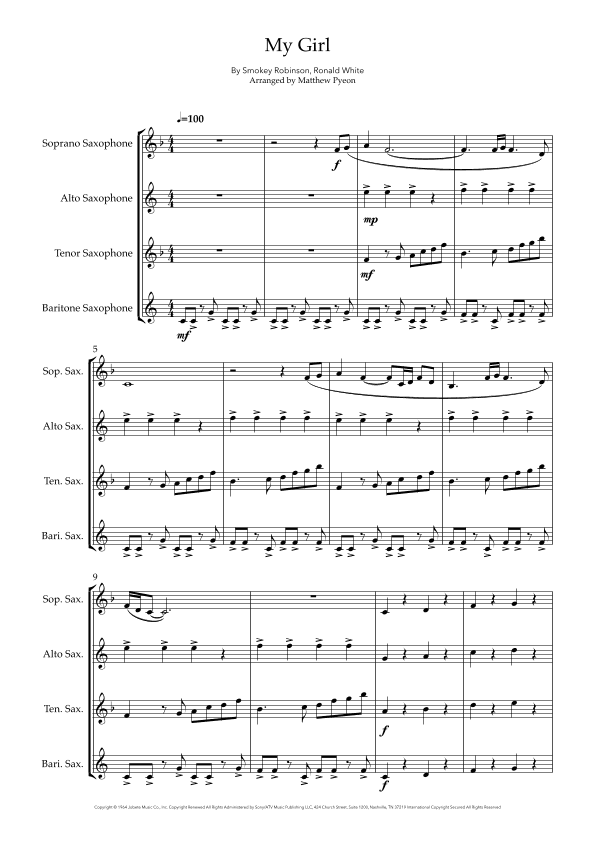 My Girl (arr. Matthew pyeon)