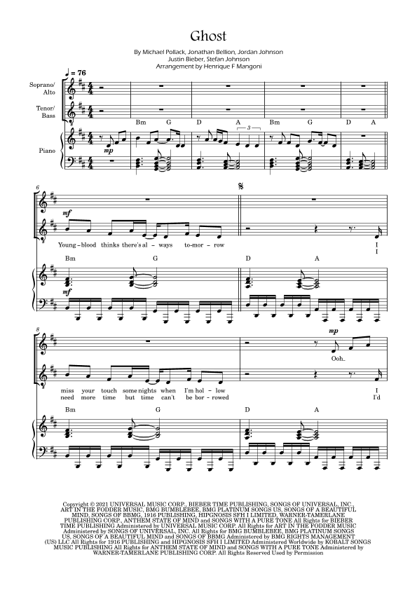 Ghost (arr. Henrique F Mangoni)