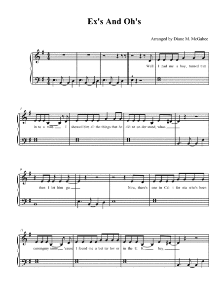 Ex's And Oh's (arr. Diane M. McGahee)