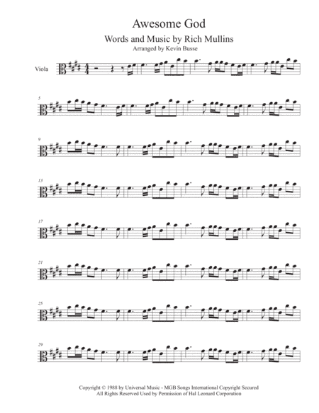 Awesome God (arr. Kevin Busse)