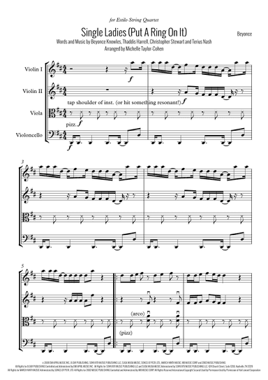 Single Ladies (Put A Ring On It) (arr. Michelle Taylor-Cohen)