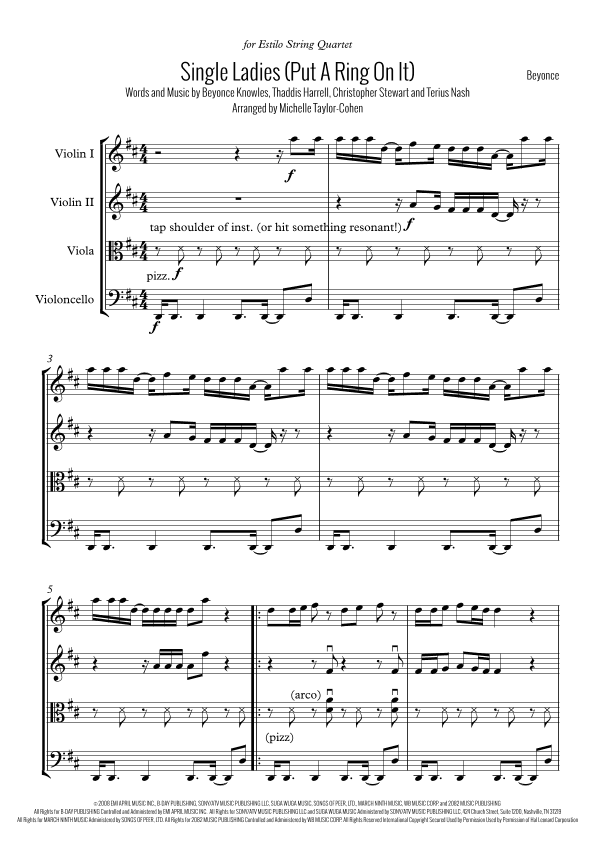 Single Ladies (Put A Ring On It) (arr. Michelle Taylor-Cohen)